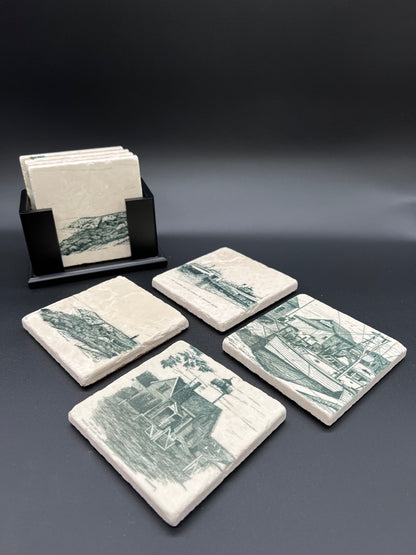 Marble Coaster Set